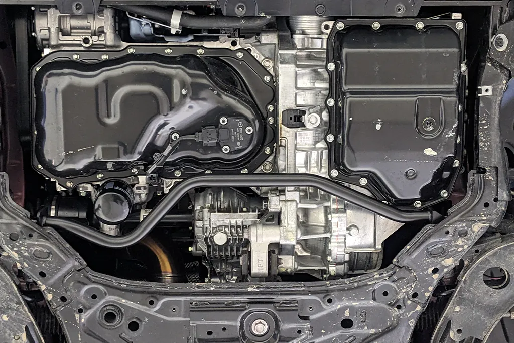 Lower tie bar on the Mazda