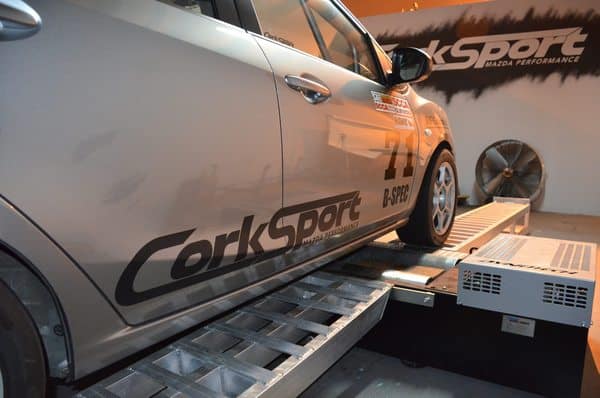 CorkSport Mazda 2 on dyno
