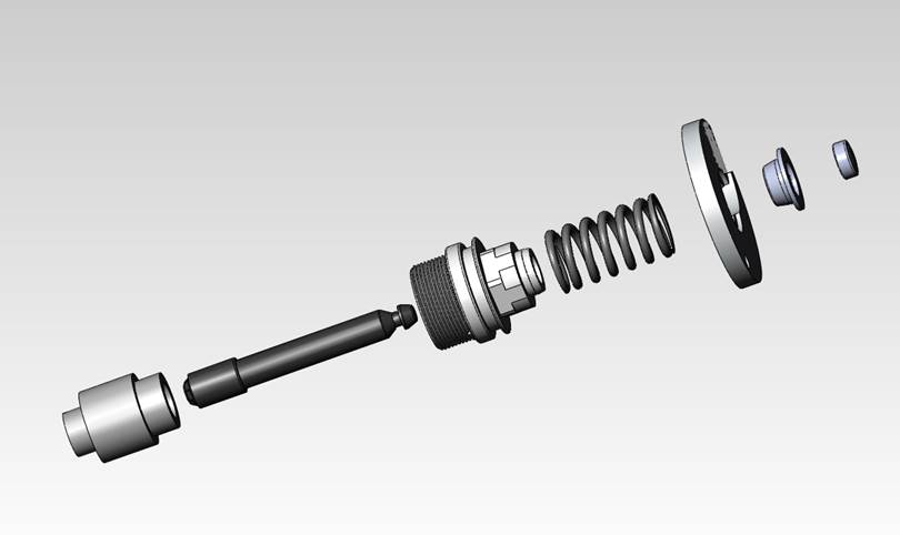Exploded view of CorkSport Fuel Pump Internals
