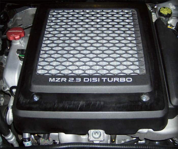 A CorkSport top mount intercooler installed. 