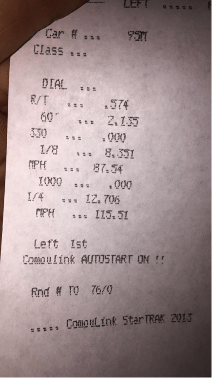 CorkSport built for speed receipt