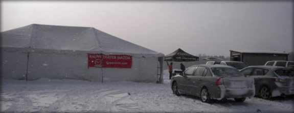 Thayer Mazda tent at the Sno-Drift Rally