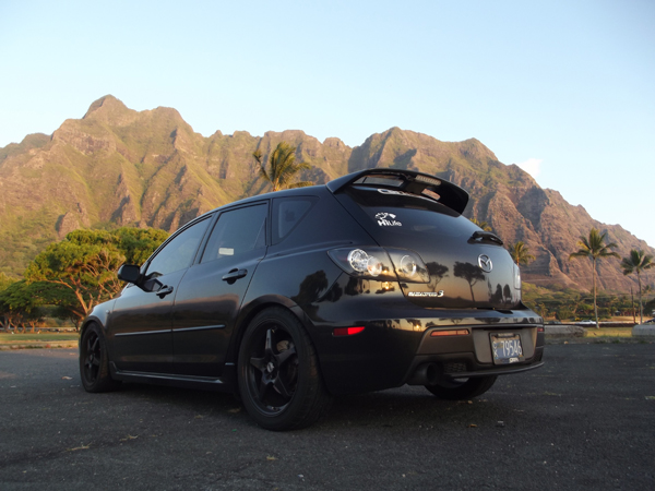 Mazdaspeed with Hawaiian Mountains