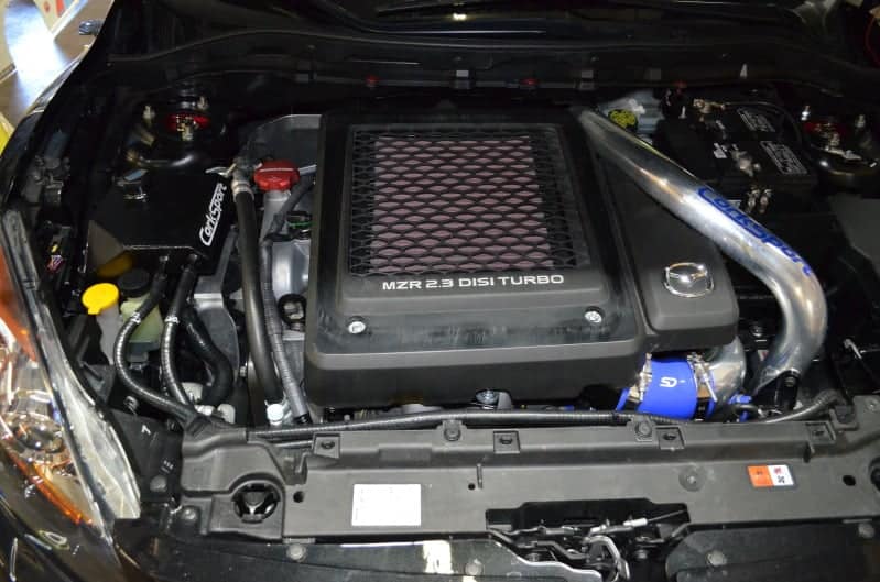 Mazdaspeed Coolant Tank Installed