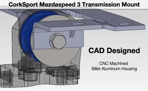 using the best techniques available the MS3 trans mount was design with computers